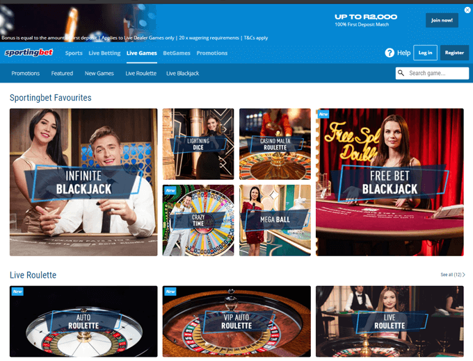 Sportingbet review live games