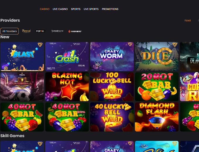 ApexBets Casino Page Bet and Win