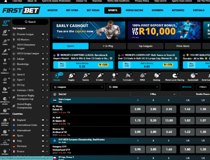 FirstBet Home Page Bet and Win