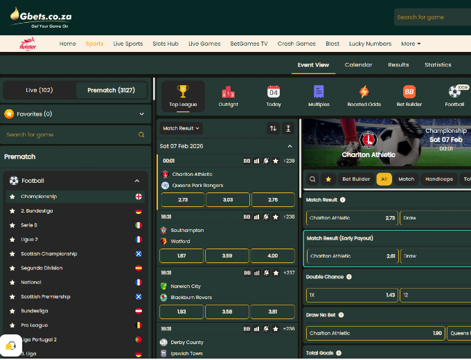 Gbets Sport Home Page Bet and Win 