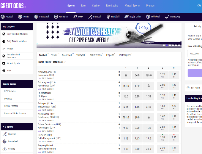 Great Odds Nigeria Homepage