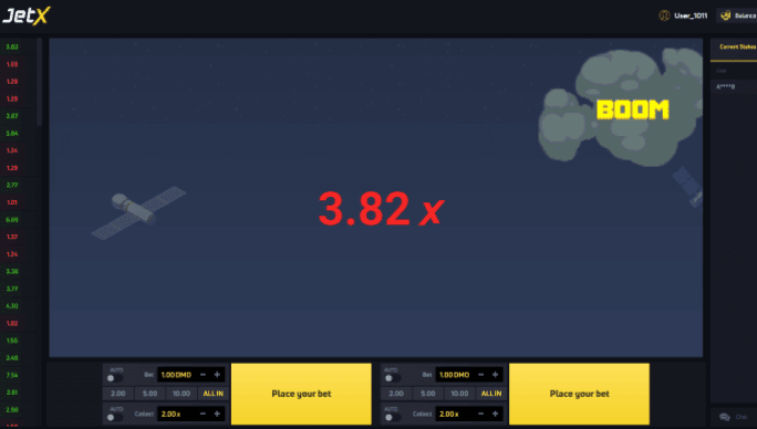 JetX Boom Screen