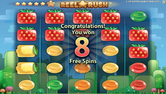 NetEnt Reel Rush Free Spins