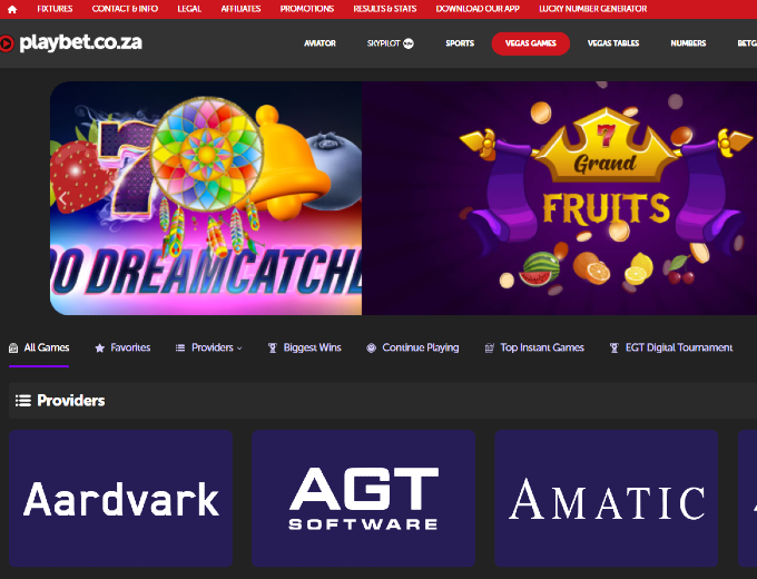 Playbet Casino Page Bet and Win 