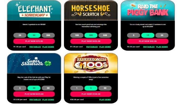 Supabillions scratchcards