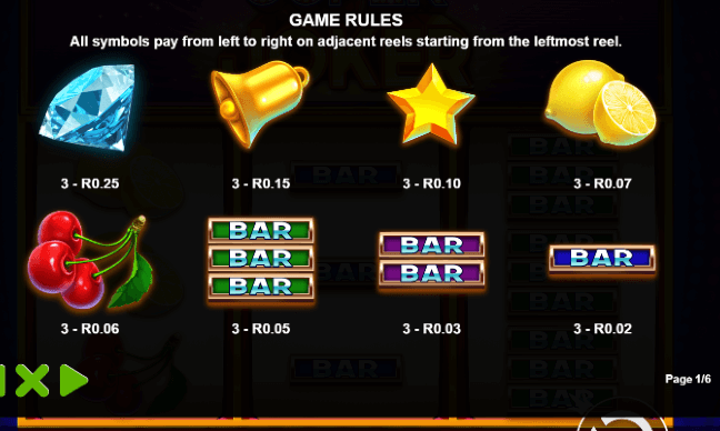 Super Joker Paytable