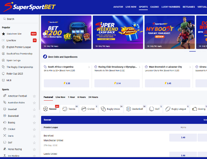 SuperSportBET Home Page Bet and Win