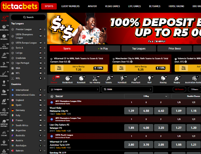 TicTacBets New Home Page Bet and Win