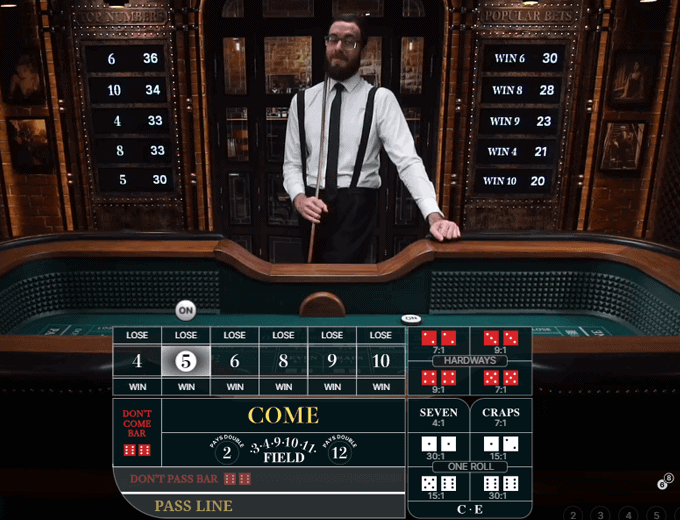 Evolution Craps Live dealer