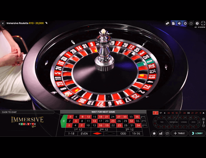 Evolution Immersive Roulette game play