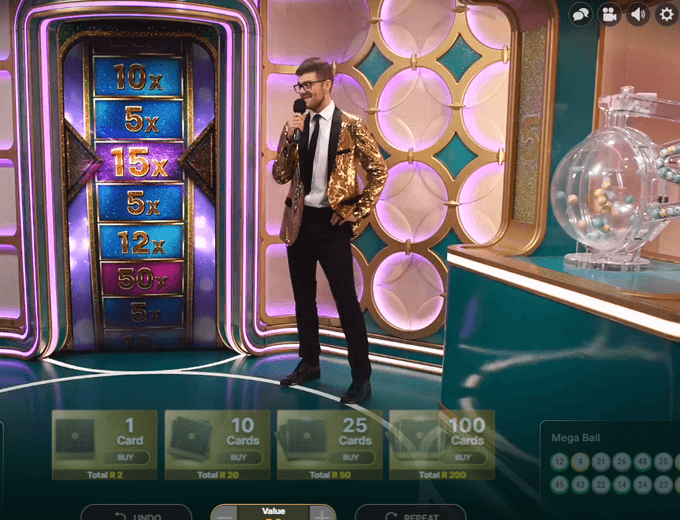 Live Mega Ball bonus multiplier