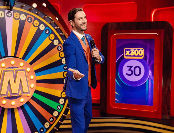 Mega Wheel live game show multiplier