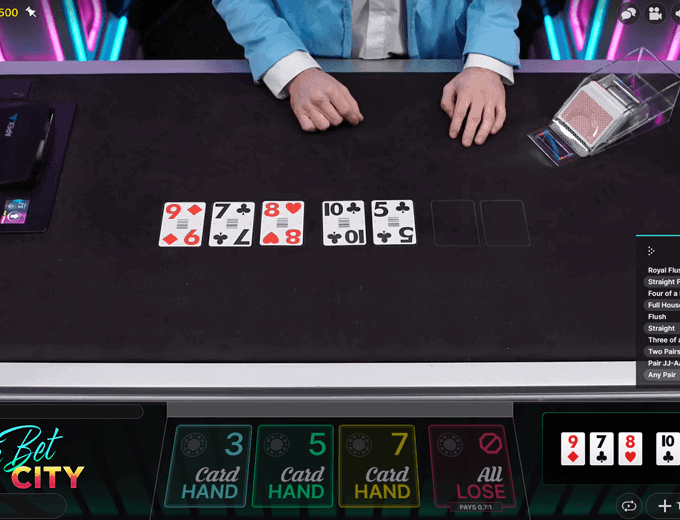 Side Bet City betting options