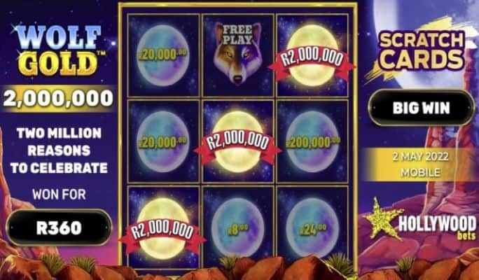 wolf gold scratchcard winner